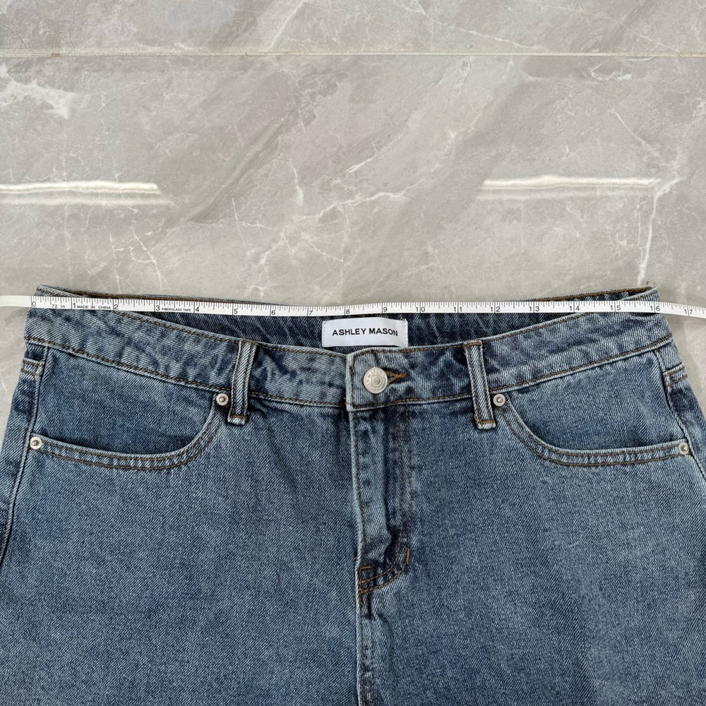 Women’s Ashley Mason Denim Jean Shorts Hearts Ribbon Bow Cottagecore Size 9 / 29 - Picture 14 of 16